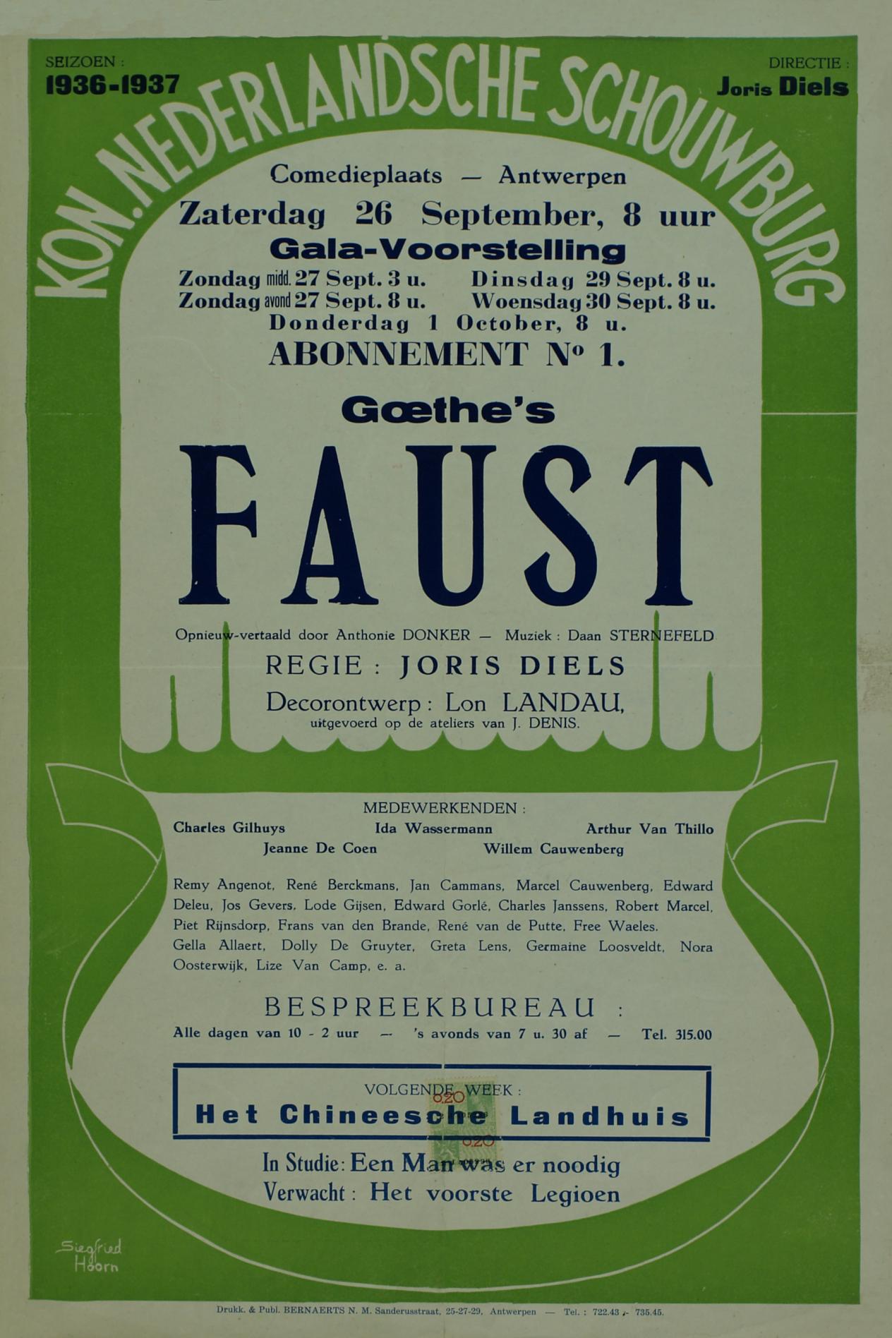 Affiche Faust, 1936