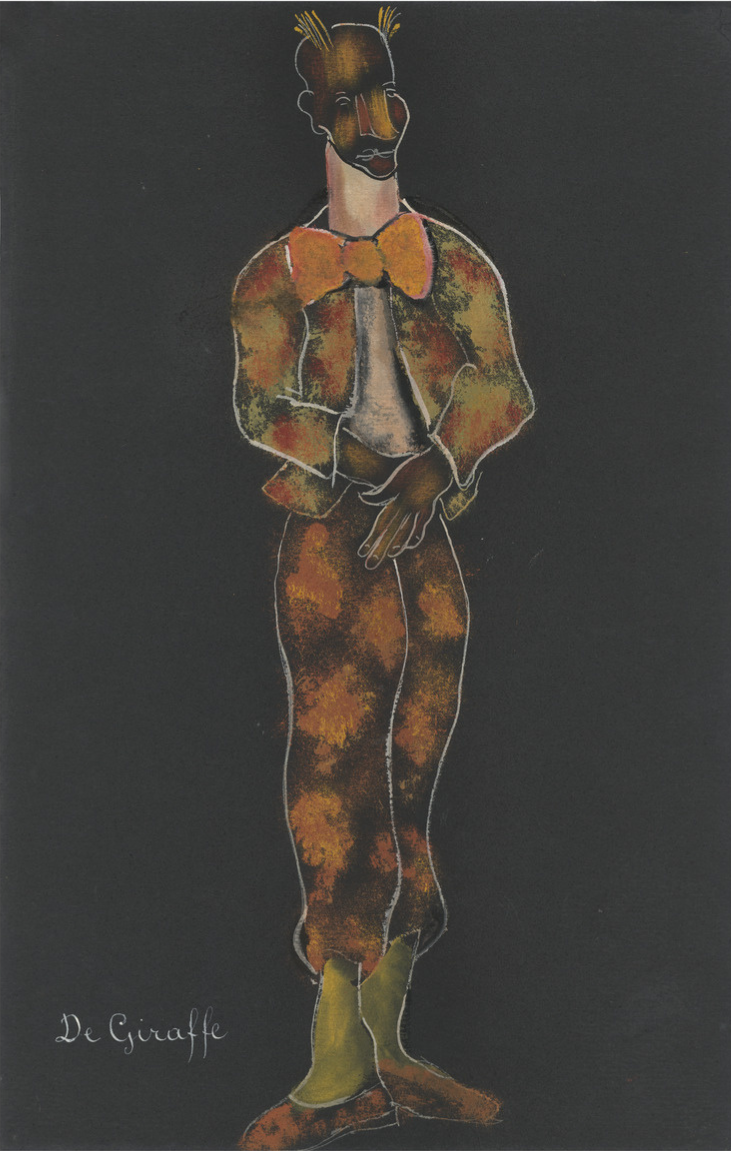 Lon Landau: kostuumontwerp 'de giraffe' (1938)