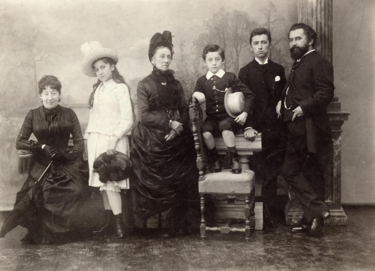 Het gezin Antheunis-Conscience, ca. 1888.