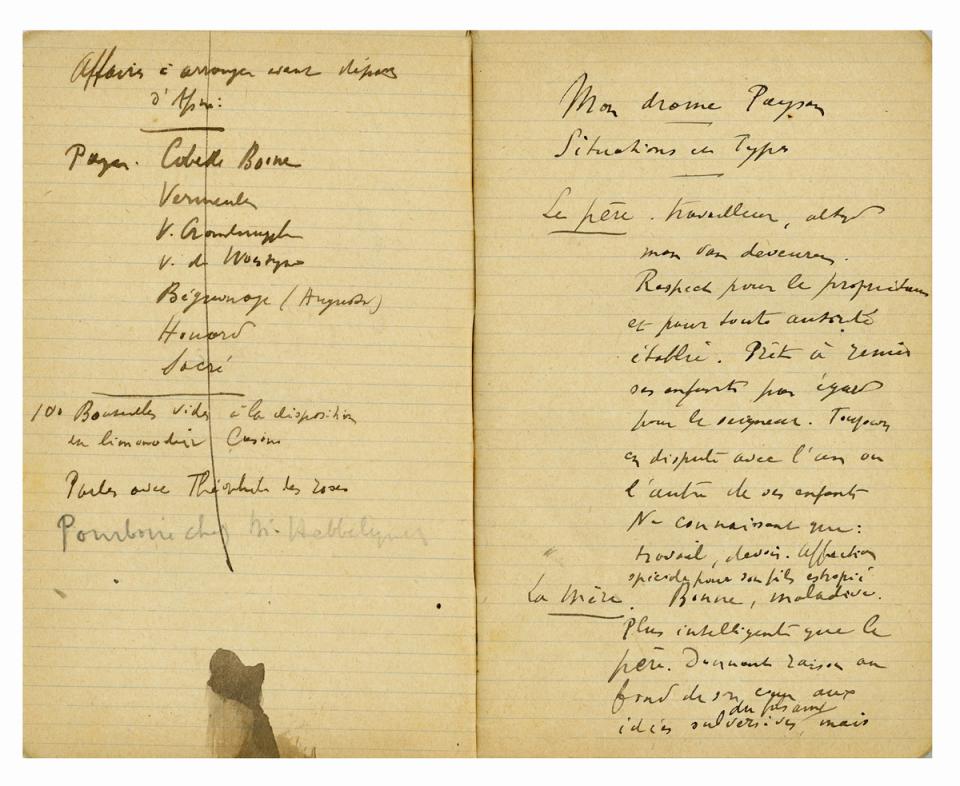 Cyriel Buysse: aantekeningen voor ‘mon drame paysan’, 1901