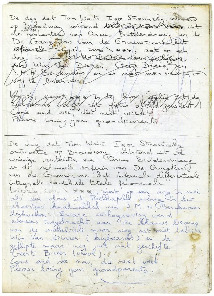JMH Berckmans: handschrift
