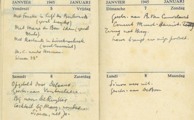 August Vermeylen, agenda 1945