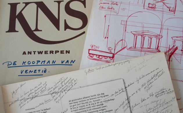 Overzichtsfoto van het productiedossier van 'De koopman van Venetië'