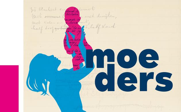 Illustratie van een moeder die een baby in de lucht optilt