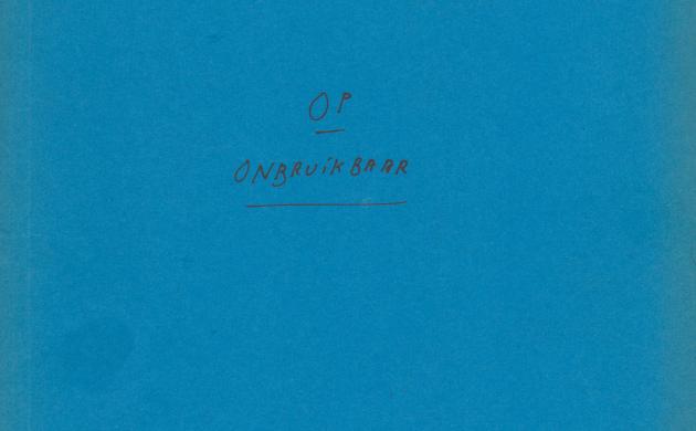 Blauwe map uit het archief van Leonard Nolens