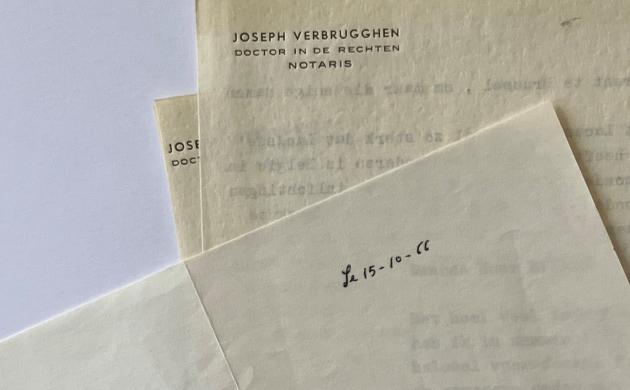 materiaal uit het archief van Jo Verbrugghen