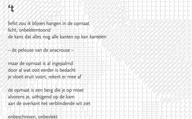 Maud Vanhauwaert: gedicht 't