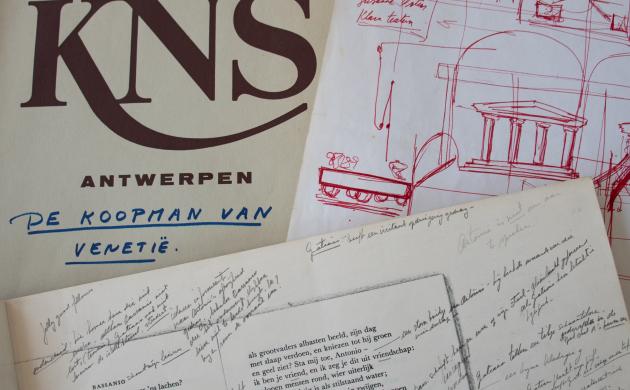 Overzichtsfoto van het productiedossier van 'De koopman van Venetië'