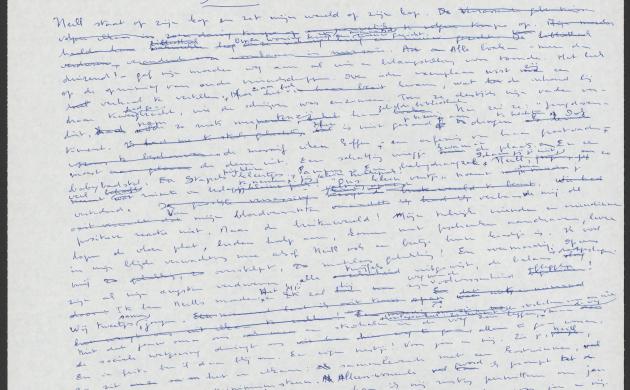 Mireille Cottenjé: 'Wisselspoor', handschrift