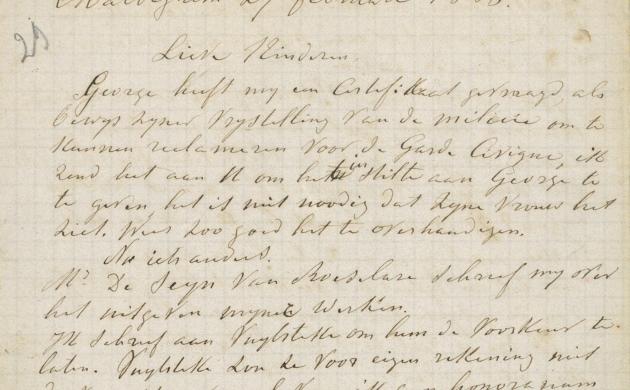 Brief van JD Courtmans-Berchmans aan Emile Courtmans en zijn vrouw Antonia Van Leemputten,  27.02.1883