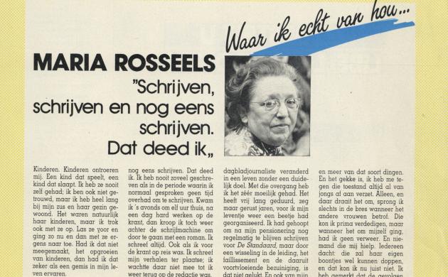 Artikel in 'Libelle' over Maria Rosseels