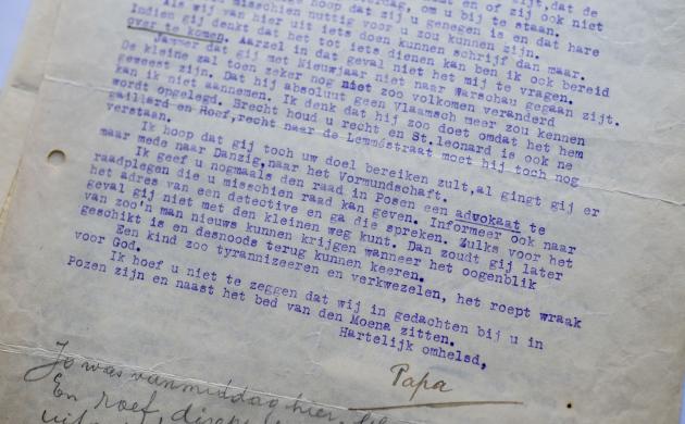 Brief van Willem Elsschot aan dochter Adèle