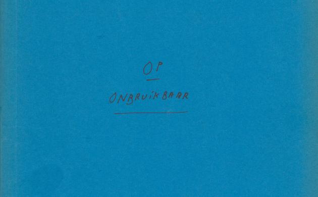 Blauwe map uit het archief van Leonard Nolens