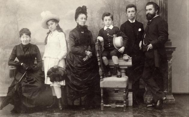 Het gezin Antheunis-Conscience, ca. 1888.