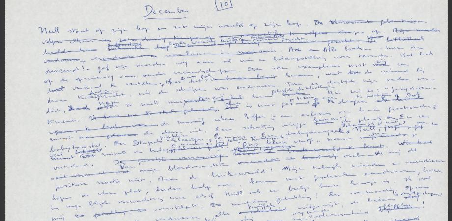 Mireille Cottenjé: 'Wisselspoor', handschrift