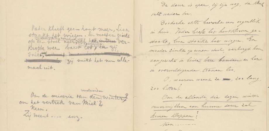 Cyriel Buysse: novelle 'Moeder', handschrift