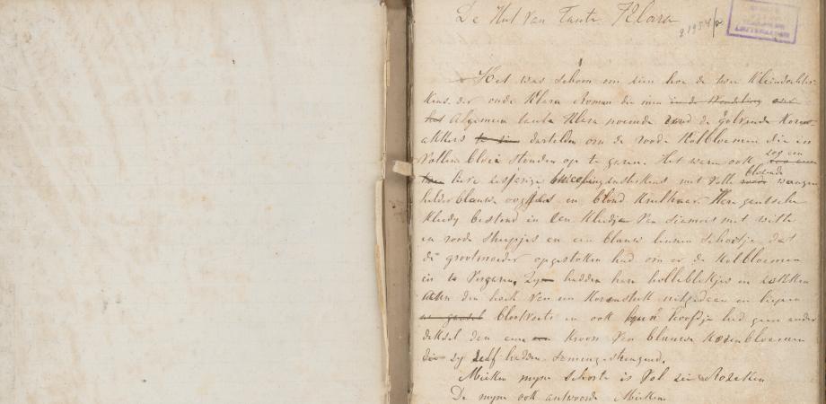 J.D. Courtmans-Berchmans: De hut van tante Clara, handschrift