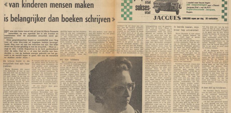 Maria Rosseels: 'Van kinderen mensen maken is belangrijker dan boeken schrijven'